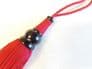 Red Suede Key Tassel  Fabric trim Trimming Sewing 17cm Tassel + 15cm loop